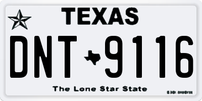TX license plate DNT9116