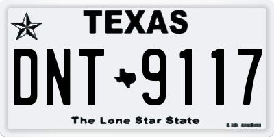 TX license plate DNT9117