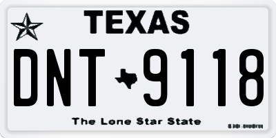TX license plate DNT9118