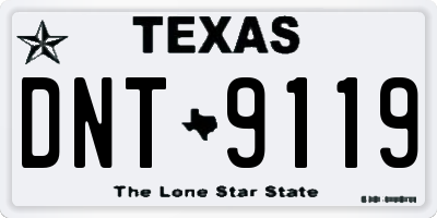 TX license plate DNT9119
