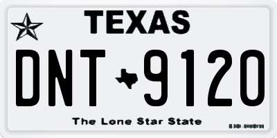 TX license plate DNT9120
