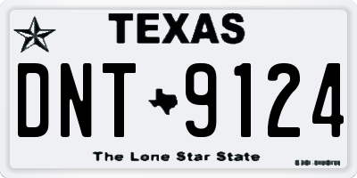 TX license plate DNT9124