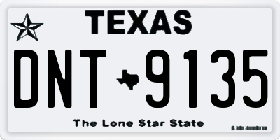 TX license plate DNT9135
