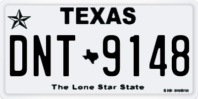 TX license plate DNT9148