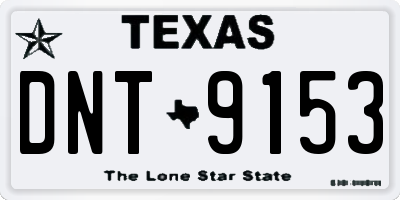 TX license plate DNT9153