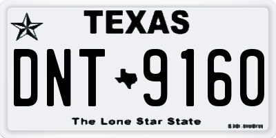TX license plate DNT9160