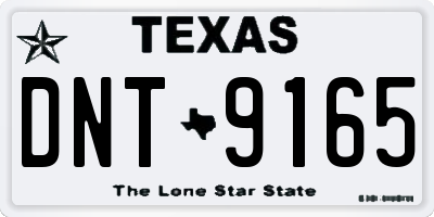 TX license plate DNT9165