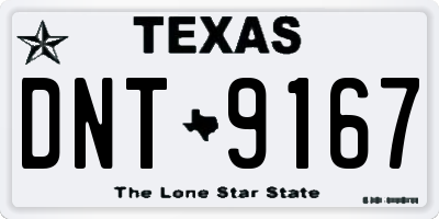 TX license plate DNT9167