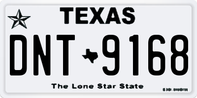 TX license plate DNT9168