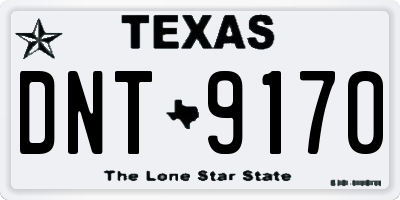 TX license plate DNT9170