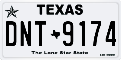TX license plate DNT9174