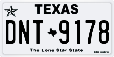 TX license plate DNT9178