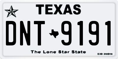 TX license plate DNT9191
