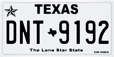 TX license plate DNT9192
