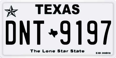 TX license plate DNT9197