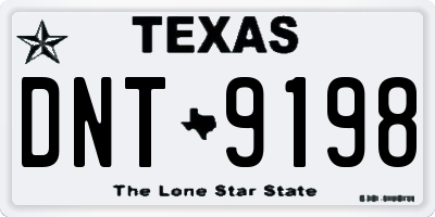 TX license plate DNT9198