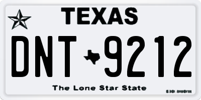 TX license plate DNT9212