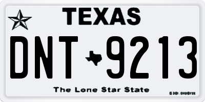 TX license plate DNT9213