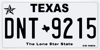 TX license plate DNT9215