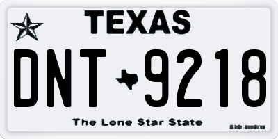 TX license plate DNT9218