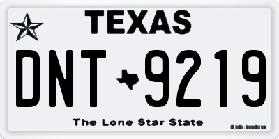 TX license plate DNT9219