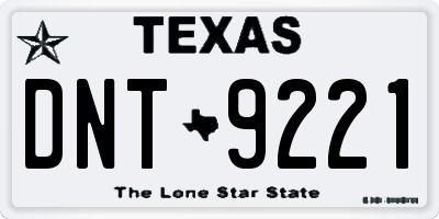 TX license plate DNT9221