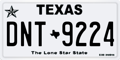 TX license plate DNT9224
