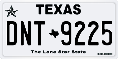 TX license plate DNT9225