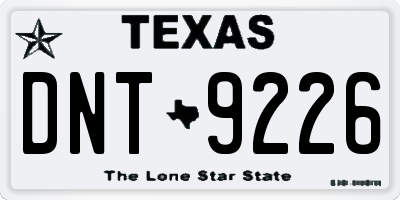TX license plate DNT9226
