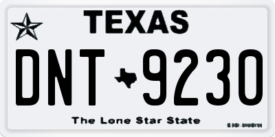 TX license plate DNT9230