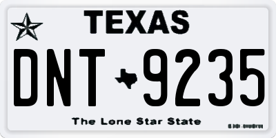 TX license plate DNT9235