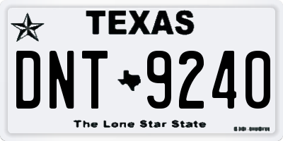TX license plate DNT9240