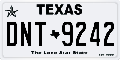 TX license plate DNT9242