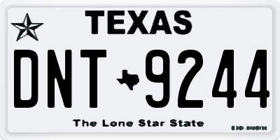 TX license plate DNT9244