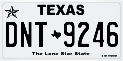 TX license plate DNT9246