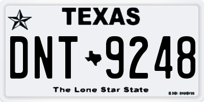 TX license plate DNT9248