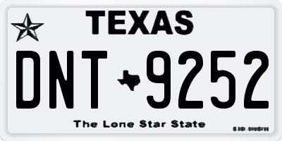 TX license plate DNT9252