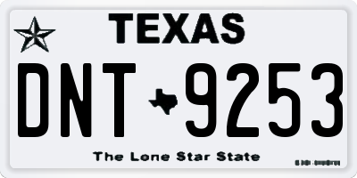 TX license plate DNT9253