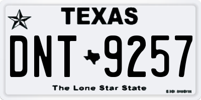 TX license plate DNT9257