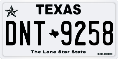 TX license plate DNT9258