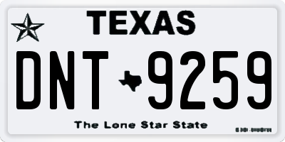 TX license plate DNT9259