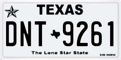 TX license plate DNT9261