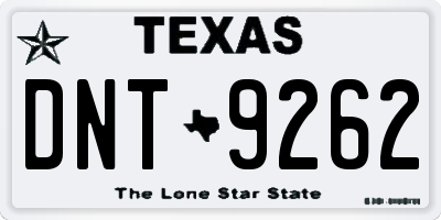 TX license plate DNT9262