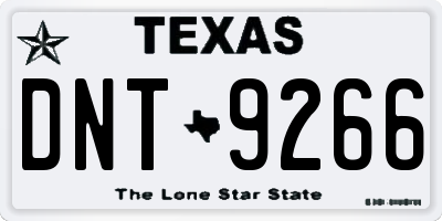 TX license plate DNT9266