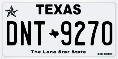 TX license plate DNT9270