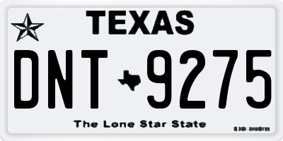 TX license plate DNT9275