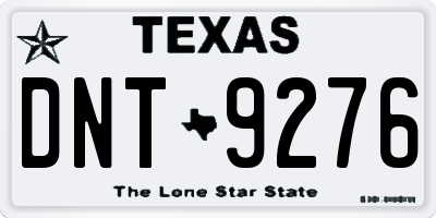 TX license plate DNT9276