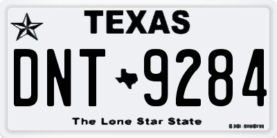 TX license plate DNT9284