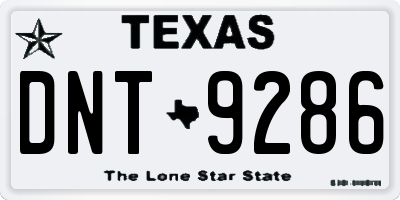 TX license plate DNT9286