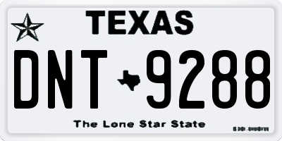 TX license plate DNT9288